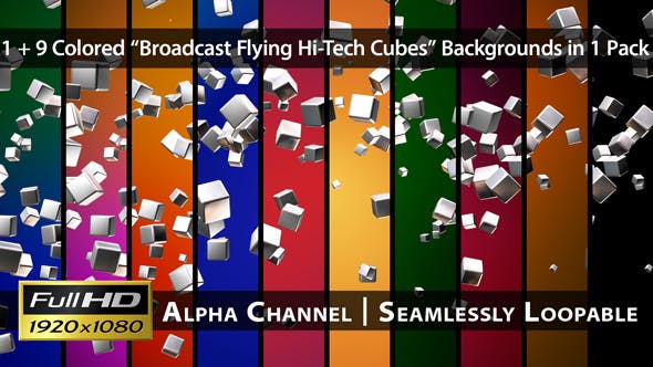 Broadcast Flying Hi Tech Cubes Pack 01 - 4859859 Videohive Download