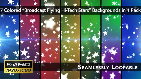 Broadcast Flying Hi Tech Stars Pack 01 - 3773024 Download Videohive