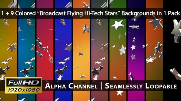 Broadcast Flying Hi Tech Stars Pack 03 - Download Videohive 4936651