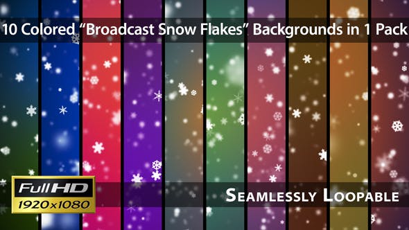 Broadcast Snow Flakes Pack 01 - Videohive Download 3760421