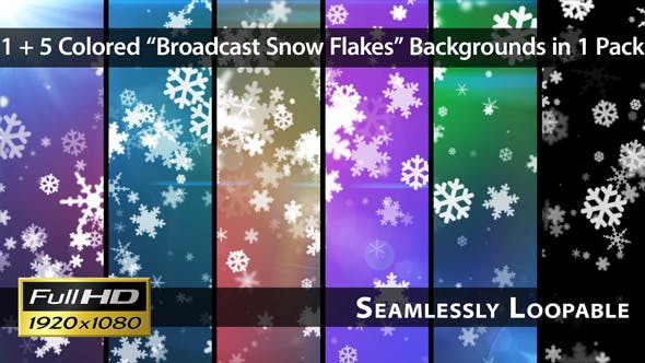 Broadcast Snow Flakes Pack 02 - 3828423 Download Videohive