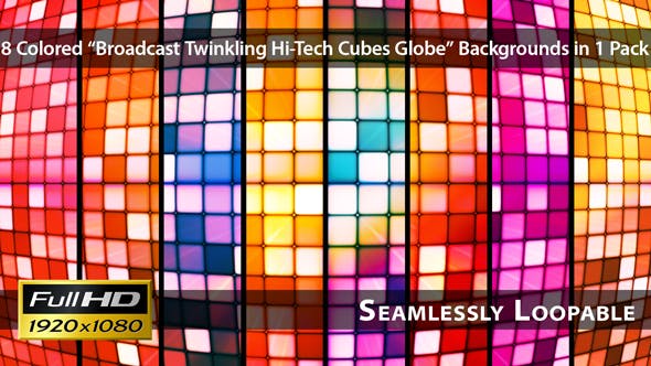 Broadcast Twinkling Hi Tech Cubes Globe Pack 01 - Videohive 3868756 Download