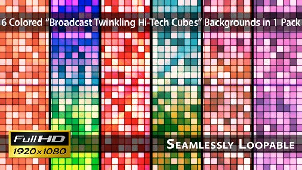 Broadcast Twinkling Hi Tech Cubes Pack 03 - Download Videohive 3277009