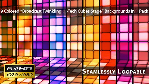 Broadcast Twinkling Hi Tech Cubes Stage Pack 02 - Videohive 3949265 Download