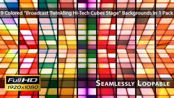 Broadcast Twinkling Hi Tech Cubes Stage Pack 03 - Download 4521340 Videohive