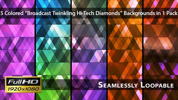 Broadcast Twinkling Hi Tech Diamonds Pack 02 - Videohive 3263513 Download
