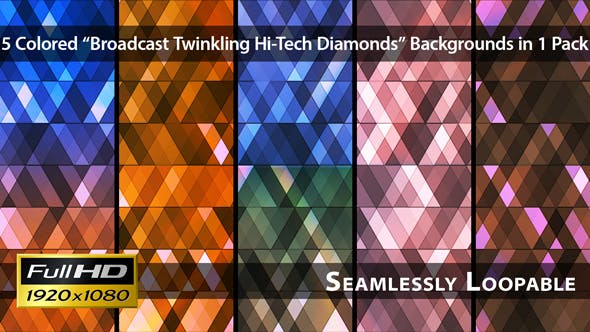 Broadcast Twinkling Hi Tech Diamonds Pack 03 - Videohive Download 3298132