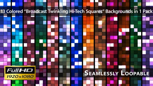 Broadcast Twinkling Hi Tech Squares Pack 03 - 3274246 Download Videohive
