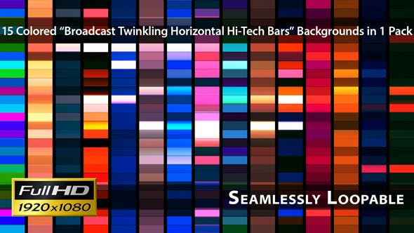 Broadcast Twinkling Horizontal Hi Tech Bars Pack 03 Videohive 3509202 ...