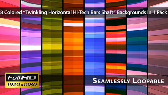 Broadcast Twinkling Horizontal Hi Tech Bars Shaft Pack 03 - Videohive 3697017 Download