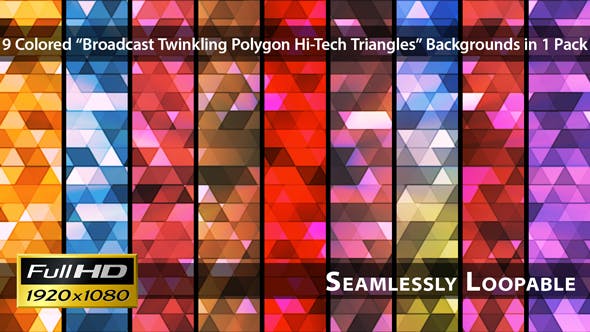 Broadcast Twinkling Polygon Hi Tech Triangles Pack 02 - Download Videohive 3327646