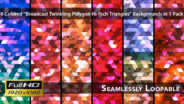Broadcast Twinkling Polygon Hi Tech Triangles Pack 03 - Download Videohive 3435476