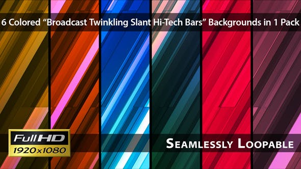 Broadcast Twinkling Slant Hi Tech Bars Pack 02 - Download 3203923 Videohive