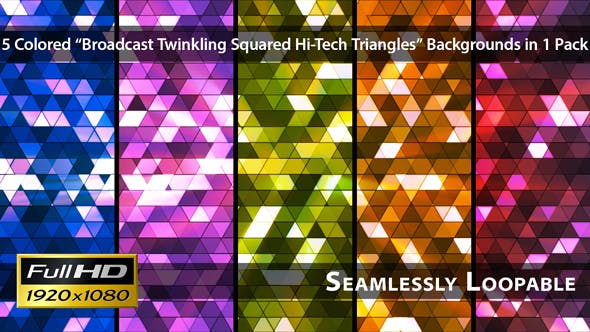 Broadcast Twinkling Squared Hi Tech Triangles Pack 01 - 3280673 Videohive Download