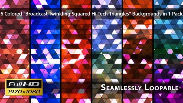 Broadcast Twinkling Squared Hi Tech Triangles Pack 03 - 3325986 Download Videohive