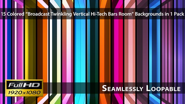 Broadcast Twinkling Vertical Hi Tech Bars Room Pack 01 - 3363840 Videohive Download