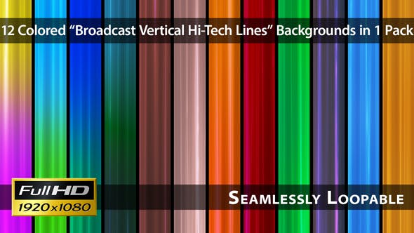 Broadcast Vertical Hi Tech Lines Pack 02 - Download 3218149 Videohive