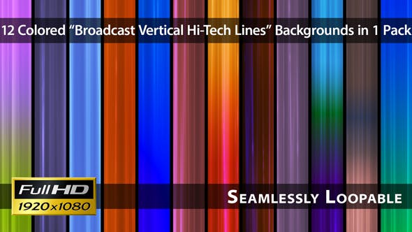 Broadcast Vertical Hi Tech Lines Pack 03 - Videohive 3347700 Download