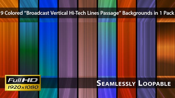 Broadcast Vertical Hi Tech Lines Passage Pack 01 - Videohive 3561467 Download