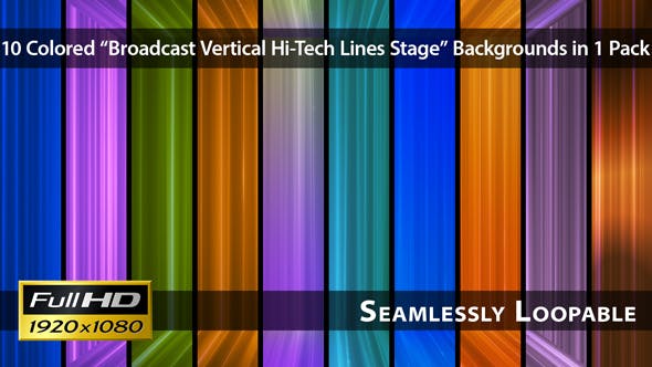 Broadcast Vertical Hi Tech Lines Stage Pack 01 - Download 3465934 Videohive