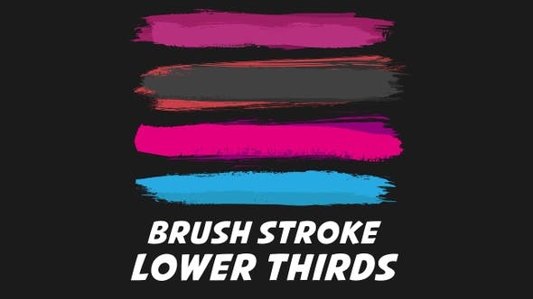 Brush Stroke Lower Thirds - 24070405 Videohive Download