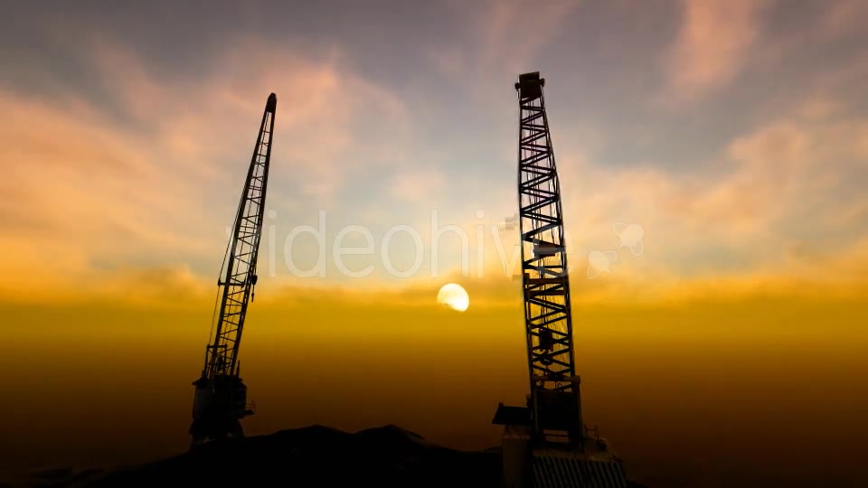 Building Construction Crane and Sunset Videohive 19586543 Motion Graphics Image 3