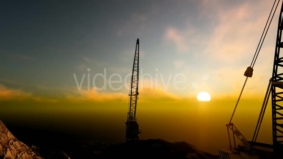 Building Construction Crane and Sunset Videohive 19586543 Motion Graphics Image 8