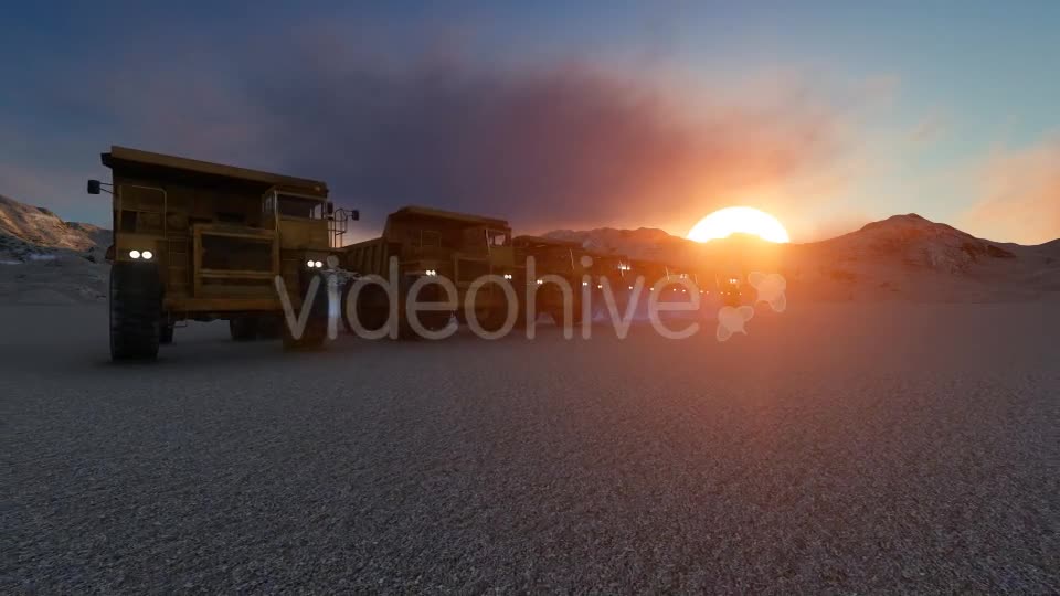 Building Construction Truck Sunset Videohive 19724257 Motion Graphics Image 1