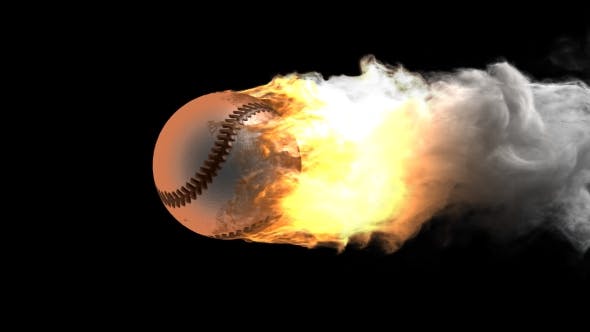 Burning Baseball Ball with Alpha Channel - Download 19022430 Videohive