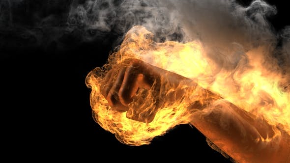Burning Fist with Alpha Channel - 19027811 Download Videohive