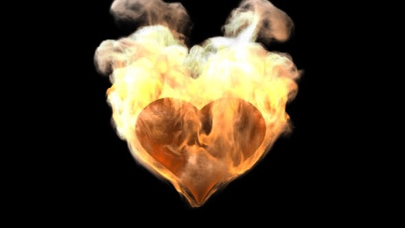Burning Heart with Alpha Channel - Videohive 19027557 Download
