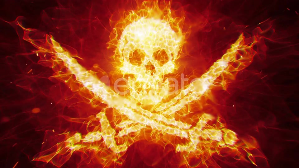 Burning Pirate Skull Videohive 23442207 Motion Graphics Image 3