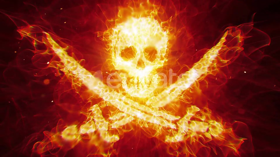 Burning Pirate Skull Videohive 23442207 Motion Graphics Image 4