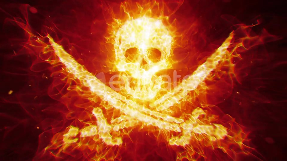 Burning Pirate Skull Videohive 23442207 Motion Graphics Image 5
