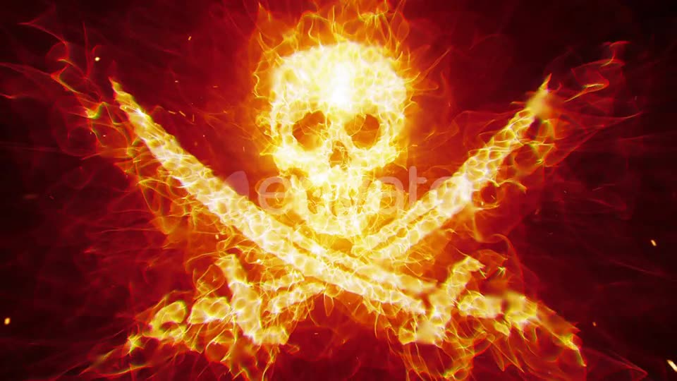 Burning Pirate Skull Videohive 23442207 Motion Graphics Image 6