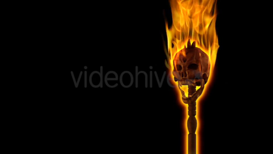 Burning Skull Torch Pole and Gate I Angle Pack of 2 Videohive 18624467 Motion Graphics Image 10