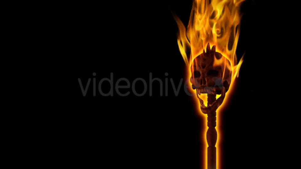 Burning Skull Torch Pole and Gate I Angle Pack of 2 Videohive 18624467 Motion Graphics Image 6