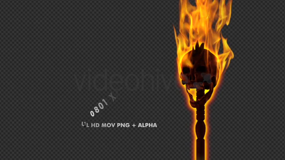 Burning Skull Torch Pole and Gate I Angle Pack of 2 Videohive 18624467 Motion Graphics Image 8