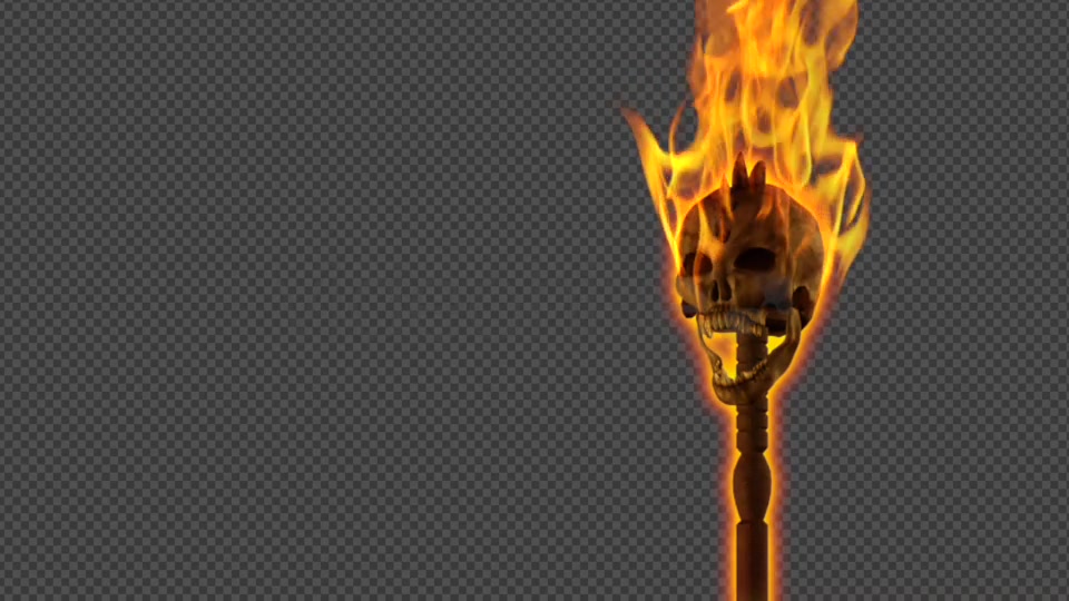 Burning Skull Torch Pole and Gate I Angle Pack of 2 Videohive 18624467 Motion Graphics Image 9