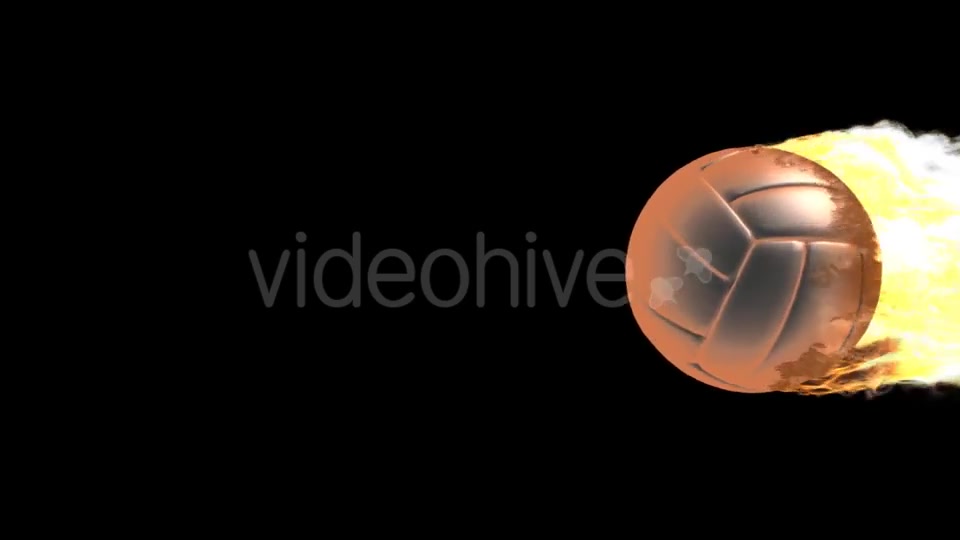 Burning Volleyball Ball with Alpha Channel Videohive 19027364 Motion Graphics Image 2