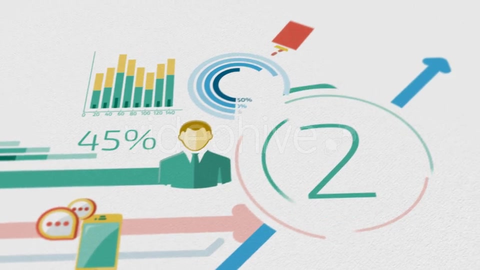 Business Background With Elements Of Infographics Videohive 17242914 Motion Graphics Image 3