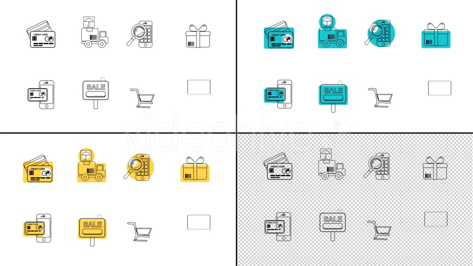 Business Line Icons Videohive 18449035 Motion Graphics Image 9
