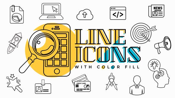 Business Line Icons - 18449035 Videohive Download