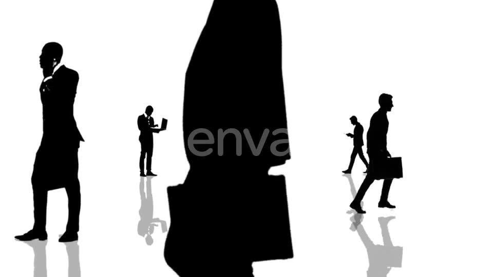 Business People Silhouettes Moving Towards the Camera. Seamlessly Loopable Animation. Videohive 22452044 Motion Graphics Image 2