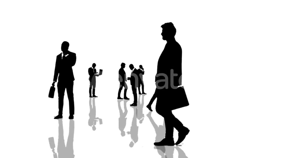 Business People Silhouettes Moving Towards the Camera. Seamlessly Loopable Animation. Videohive 22452044 Motion Graphics Image 5