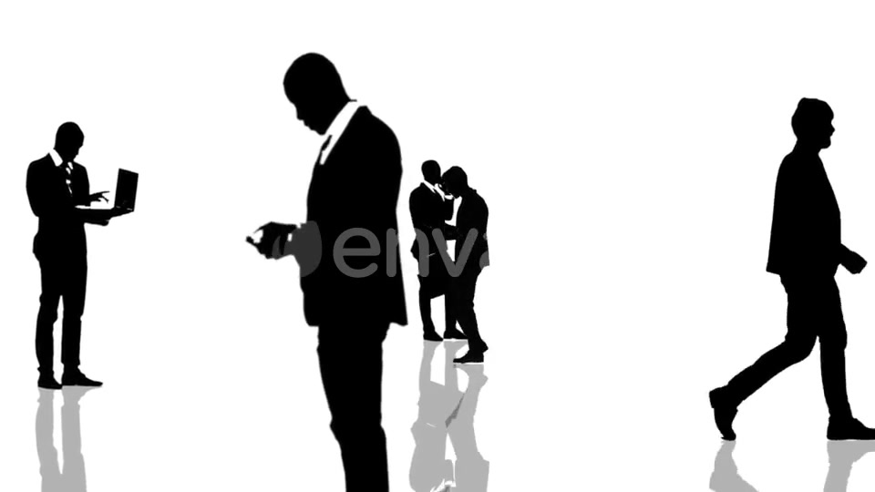 Business People Silhouettes Moving Towards the Camera. Seamlessly Loopable Animation. Videohive 22452044 Motion Graphics Image 6