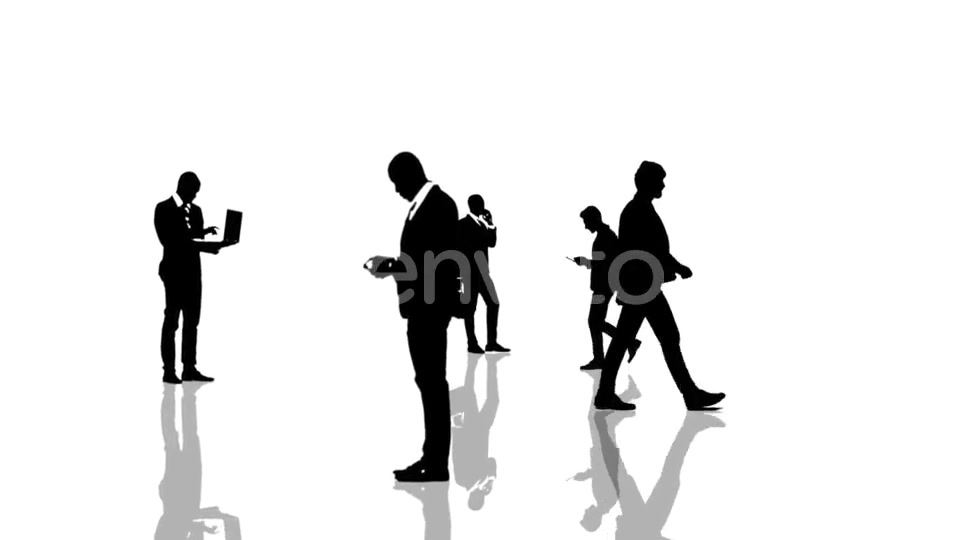 Business People Silhouettes Moving Towards the Camera. Seamlessly Loopable Animation. Videohive 22452044 Motion Graphics Image 9