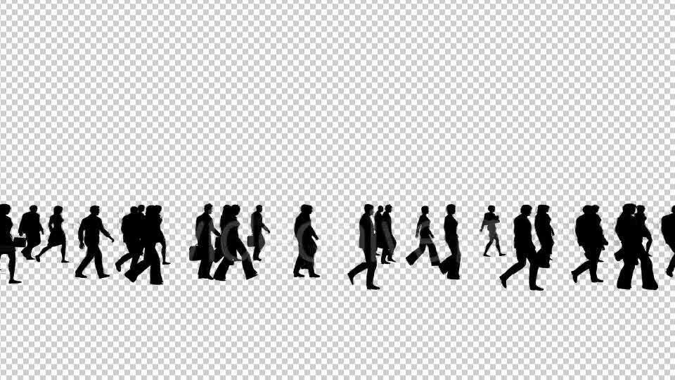 Business People Silhouettes Walking Videohive 19415346 Motion Graphics Image 1