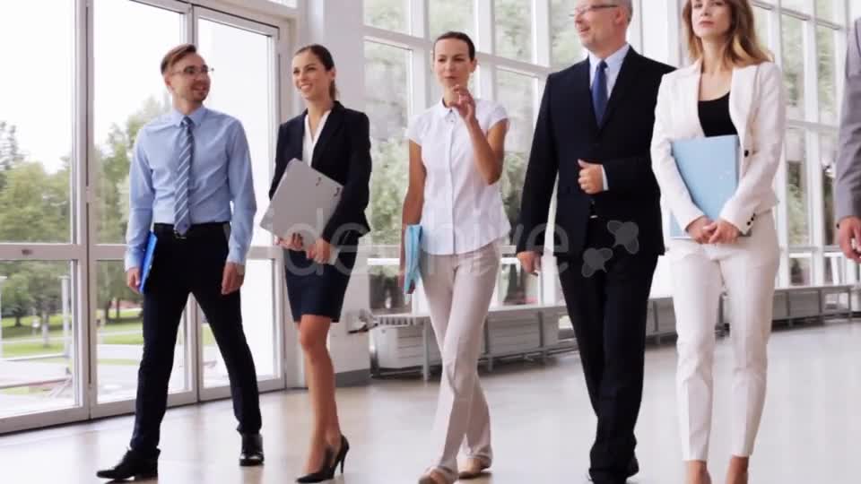 Business People Walking Along Office Building 7  Videohive 17383517 Stock Footage Image 8