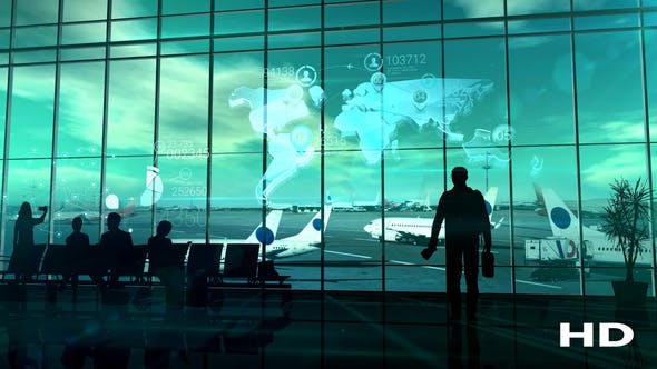 Business Traveler At The Airport - Videohive Download 22371823